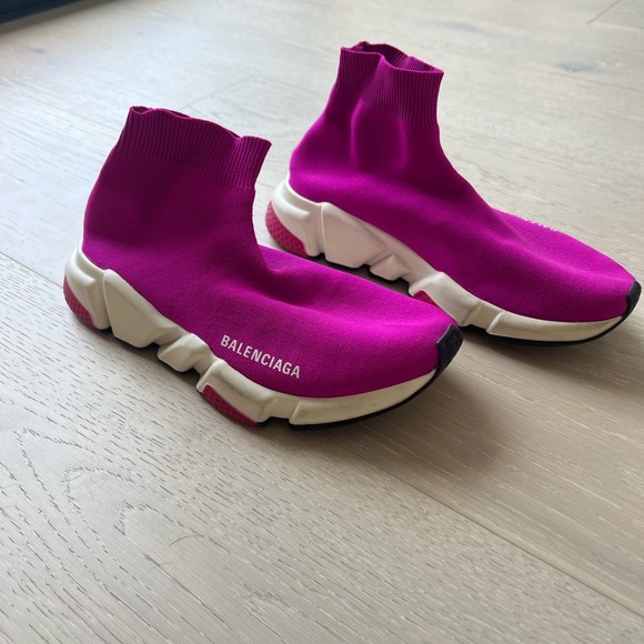 Balenciaga Purple Speed Trainer Sock - Picture 2 of 4